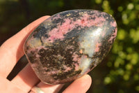 Polished Beautiful Rich Pink & Black Rhodonite Standing Free Forms  x 6 From Madagascar - TopRock