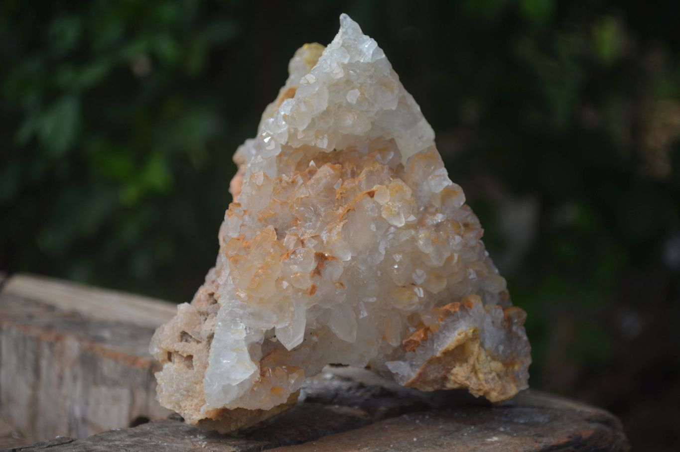 Natural Limonite Tinted Quartz Crystal Specimens  x 2 From Zambia - Toprock Gemstones and Minerals 