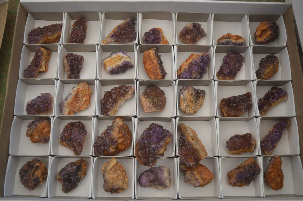 Natural Small Dark "Amethystos" Amethyst Clusters  x 35 From Kwaggafontein, South Africa - Toprock Gemstones and Minerals 