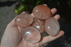Polished Red Hematoid "Fire" Quartz Palm Stones  x 20 From Madagascar - Toprock Gemstones and Minerals 