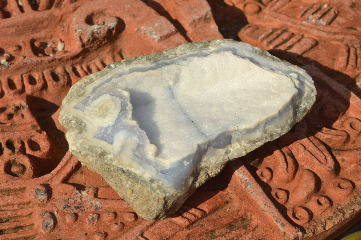 Natural Blue Lace Agate Geode Specimens  x 12 From Nsanje, Malawi - TopRock