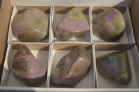 Polished Stichtite & Serpentine Free Forms x 6 From Barberton, South Africa - Toprock Gemstones and Minerals 