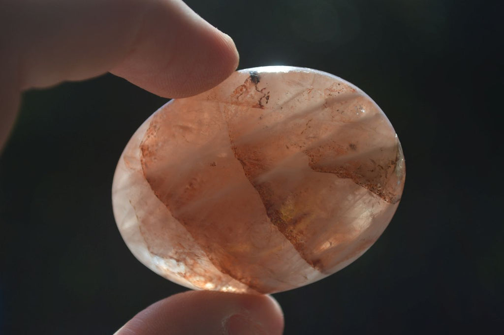 Polished Red Hematoid "Fire" Quartz Palm Stones  x 20 From Madagascar - Toprock Gemstones and Minerals 
