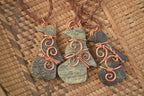 Polished  Copper Wire Wrapped Leopard Stone Eagle Pendants  x 6 From Zimbabwe - Toprock Gemstones and Minerals 