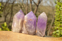Polished Smokey Dream Amethyst Points  x 6 From Madagascar - TopRock