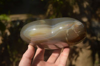 Polished Extra Large Translucent Chalcedony Gemstone Heart x 1 From Madagascar - Toprock Gemstones and Minerals 
