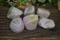 Polished Stichtite & Serpentine Free Forms x 6 From Barberton, South Africa - Toprock Gemstones and Minerals 