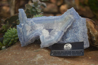 Natural Etched Blue Chalcedony Agate Specimen x 1 From Nsanje, Malawi - Toprock Gemstones and Minerals 