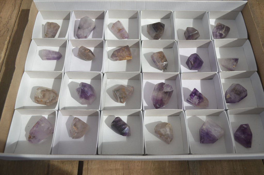 Polished Dream and Other Amethyst Points x 24 From Madagascar - Toprock Gemstones and Minerals 