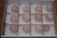 Polished Star Rose Quartz Spheres x 12 From Ambatondrazaka, Madagascar - TopRock