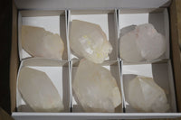 Natural Large White Quartz Crystals  x 6 From Madagascar - Toprock Gemstones and Minerals 
