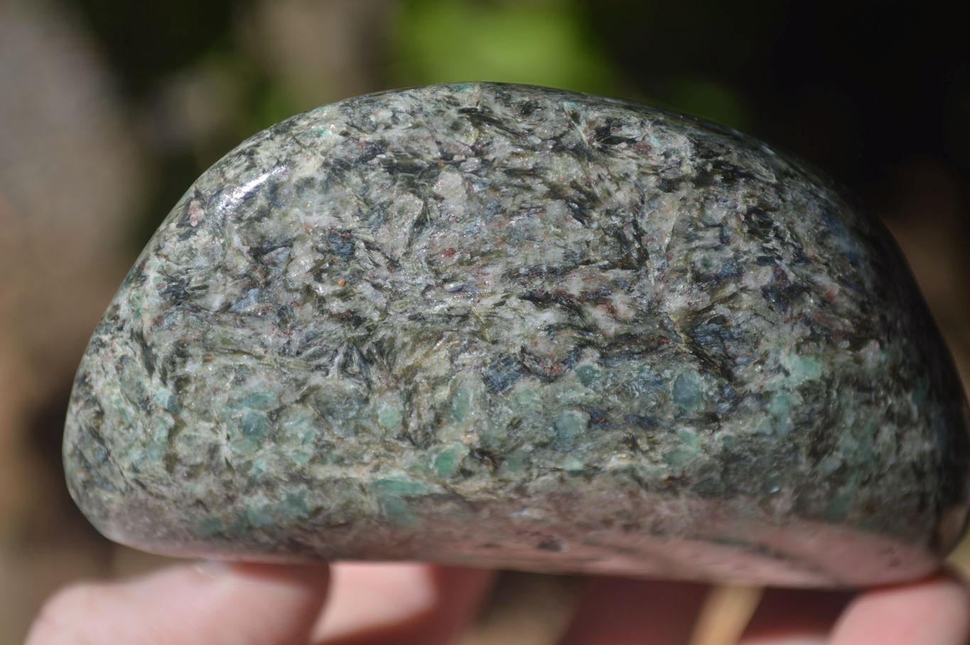 Polished Emerald Mica In Matrix Standing Free Forms x 1 From Mutoko, Zimbabwe - Toprock Gemstones and Minerals 