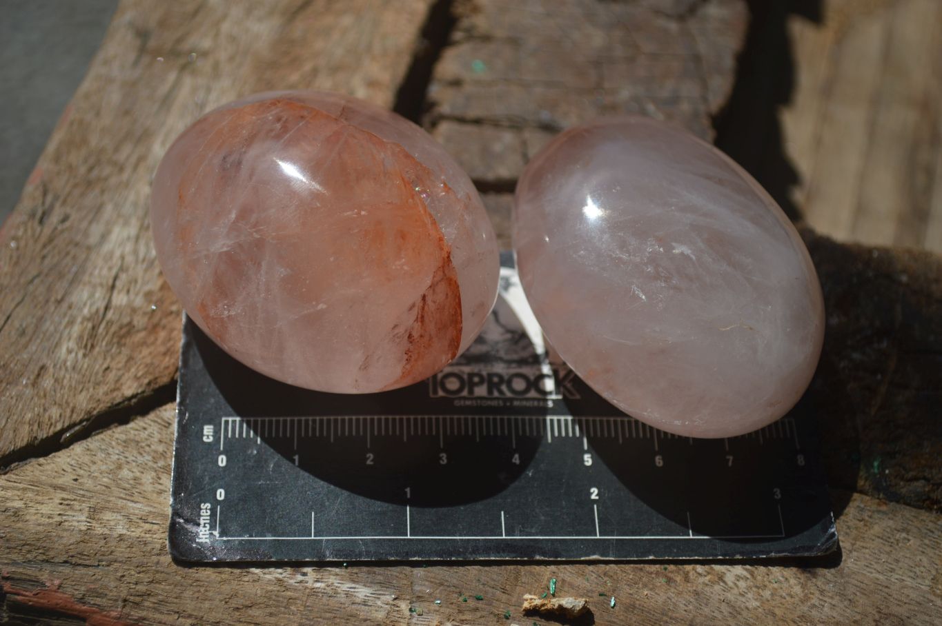 Polished Red Hematoid "Fire" Quartz Palm Stones  x 20 From Madagascar - Toprock Gemstones and Minerals 