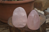 Polished Gemmy Pink Rose Quartz Standing Free Forms  x 5 From Ambatondrazaka, Madagascar - TopRock