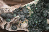 Natural Rare Ball Malachite On Drusy Quartz & Dolomite Matrix Specimens  x 2 From Kambove, Congo - Toprock Gemstones and Minerals 