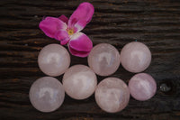 Polished Star Rose Quartz Spheres x 12 From Ambatondrazaka, Madagascar - TopRock