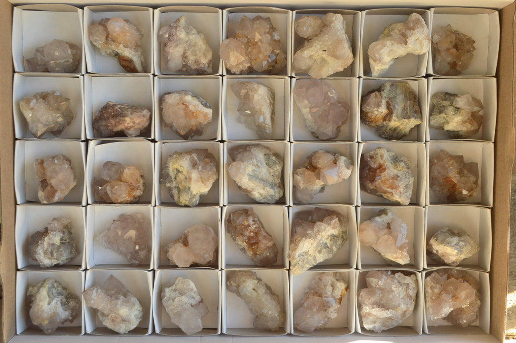 Natural Mixed Selection Of Small Spirit Quartz Crystals  x 35 From Boekenhouthoek, South Africa - TopRock
