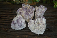 Natural Sugar Amethyst Clusters  x 4 From Zambia - Toprock Gemstones and Minerals 