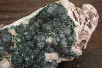 Natural Rare Ball Malachite On Drusy Quartz & Dolomite Matrix Specimens  x 2 From Kambove, Congo - Toprock Gemstones and Minerals 