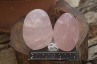 Polished Gemmy Pink Rose Quartz Standing Free Forms  x 5 From Ambatondrazaka, Madagascar - TopRock