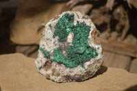 Natural Rare Ball Malachite On Drusy Quartz & Dolomite Matrix Specimens  x 2 From Kambove, Congo - Toprock Gemstones and Minerals 