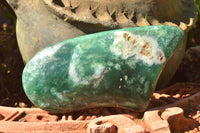Polished Green Mtorolite "AKA Chrome/Emerald Chrysoprase" Free Forms x 3 From Zimbabwe - TopRock