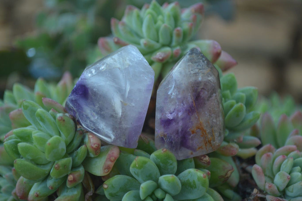 Polished Dream and Other Amethyst Points x 24 From Madagascar - Toprock Gemstones and Minerals 