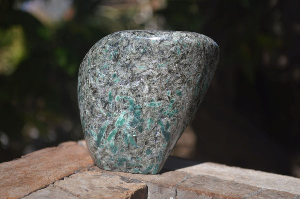 Polished Emerald Mica In Matrix Standing Free Forms x 1 From Mutoko, Zimbabwe - Toprock Gemstones and Minerals 