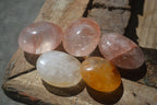 Polished Red Hematoid "Fire" Quartz Palm Stones  x 20 From Madagascar - Toprock Gemstones and Minerals 