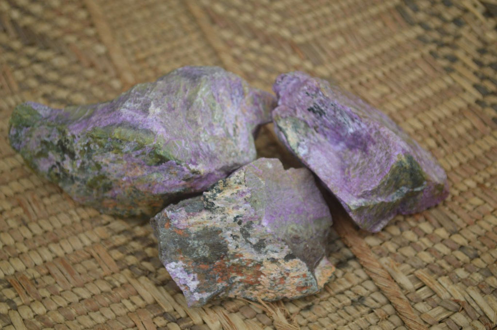 Natural Rough Stichtite Cobbed Specimens x 24 From Barberton, South Africa - Toprock Gemstones and Minerals 