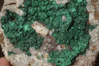 Natural Rare Ball Malachite On Drusy Quartz & Dolomite Matrix Specimens  x 2 From Kambove, Congo - Toprock Gemstones and Minerals 