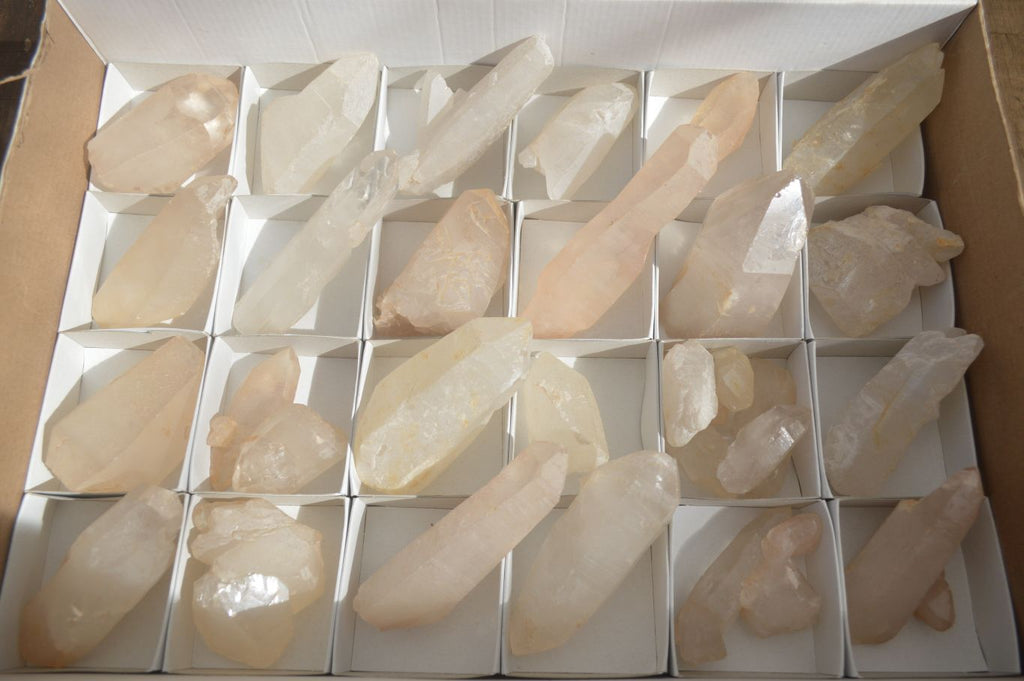 Natural Large Single Quartz Crystals  x 31 From Madagascar - Toprock Gemstones and Minerals 