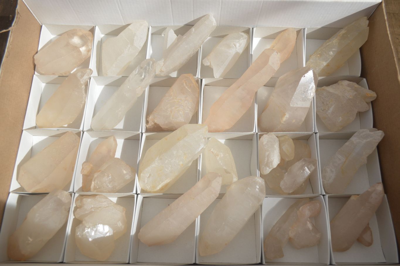 Natural Large Single Quartz Crystals  x 31 From Madagascar - Toprock Gemstones and Minerals 