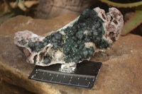 Natural Rare Ball Malachite On Drusy Quartz & Dolomite Matrix Specimens  x 2 From Kambove, Congo - Toprock Gemstones and Minerals 