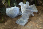 Natural Etched Blue Chalcedony Specimens  x 3 From Nsanje, Malawi - Toprock Gemstones and Minerals 
