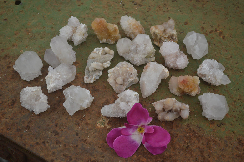 Natural Small Mixed Spirit Quartz Clusters / Crystals  x 24 From Boekenhouthoek, South Africa - TopRock