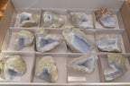 Natural Blue Lace Agate Geode Specimens  x 12 From Nsanje, Malawi - Toprock Gemstones and Minerals 