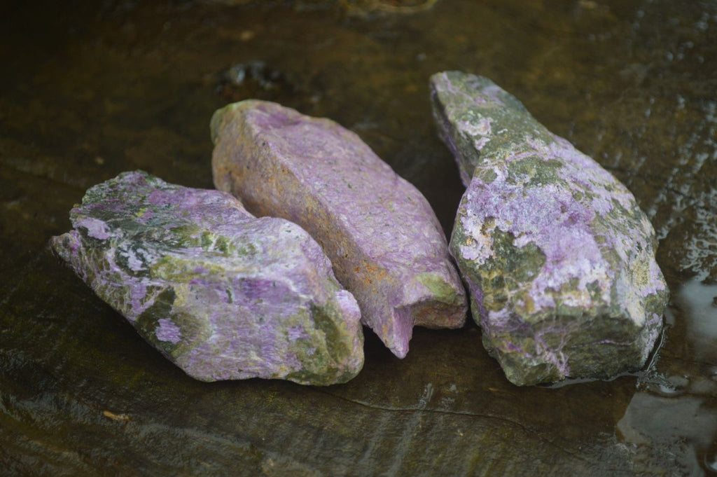 Natural Rough Stichtite Cobbed Specimens x 24 From Barberton, South Africa - Toprock Gemstones and Minerals 