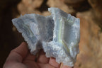 Natural Etched Blue Chalcedony Specimens  x 3 From Nsanje, Malawi - Toprock Gemstones and Minerals 