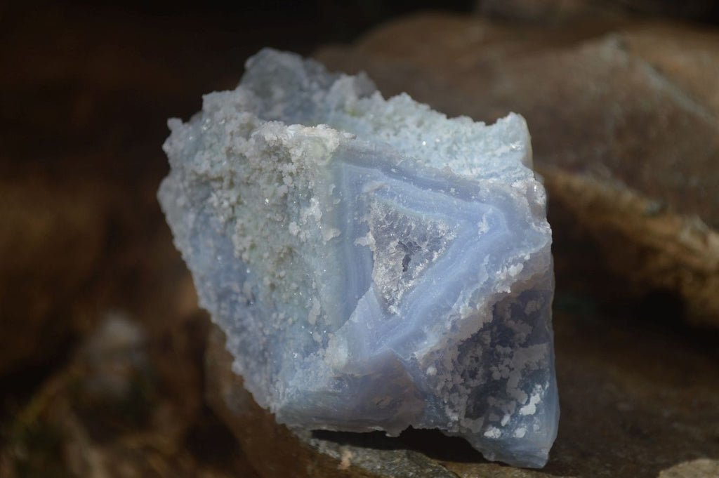 Natural Etched Blue Chalcedony Specimens  x 3 From Nsanje, Malawi - Toprock Gemstones and Minerals 