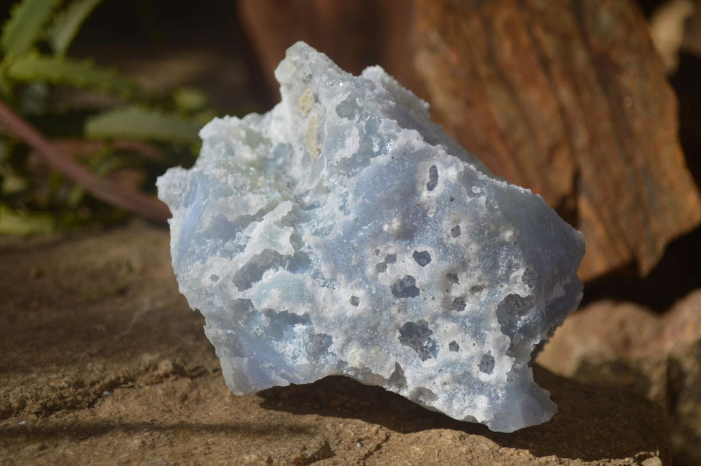 Natural Etched Blue Chalcedony Specimens  x 3 From Nsanje, Malawi - Toprock Gemstones and Minerals 