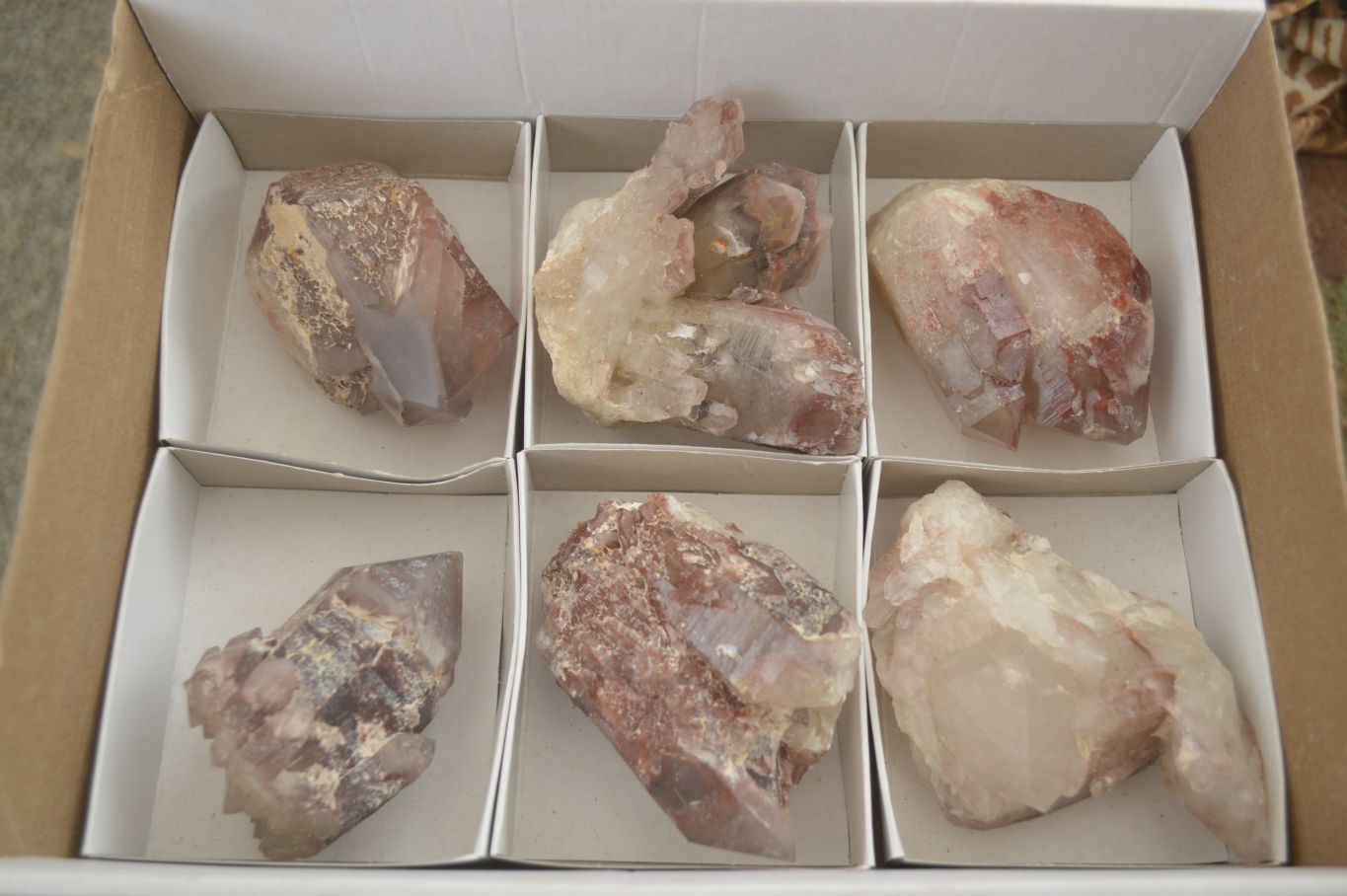 Natural Red Hematoid Quartz Clusters x 6 From Karoi, Zimbabwe - Toprock Gemstones and Minerals 