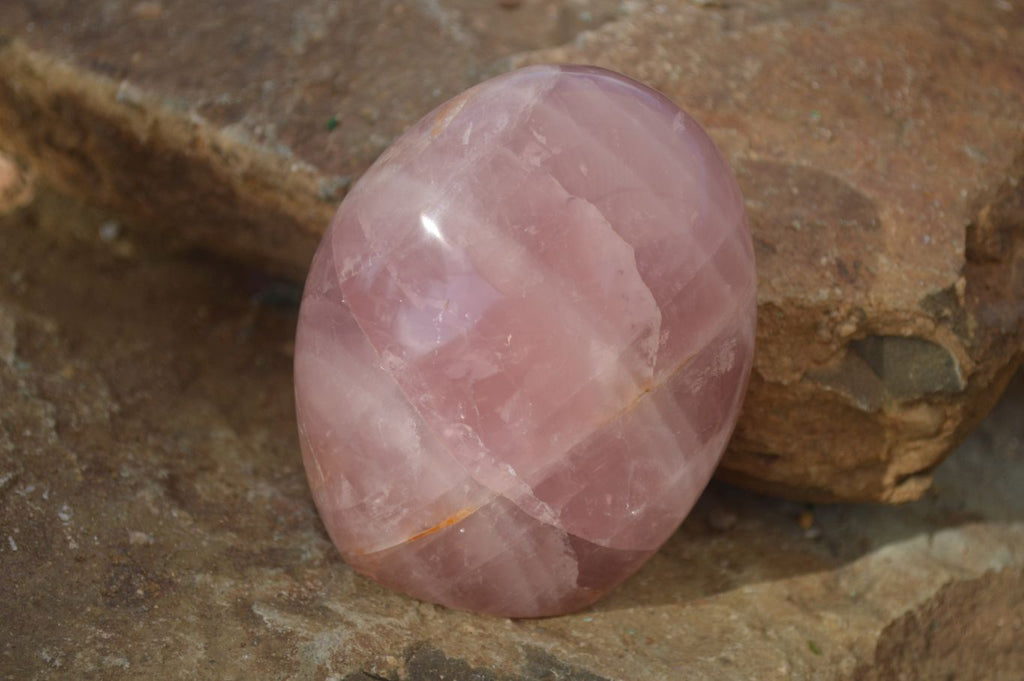 Polished Gemmy Pink Rose Quartz Standing Free Forms x 3 From Madagascar - Toprock Gemstones and Minerals 