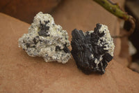 Natural Schorl Black Tourmaline Specimens x 12 From Erongo, Namibia