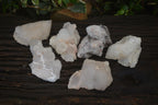 Natural Cathedral Window Quartz Crystals  x 6 From Madagascar - Toprock Gemstones and Minerals 