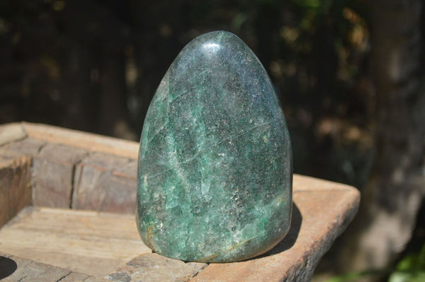 Polished Emerald Fuchsite Quartz Standing Free Form x 1 From Ambatondrazaka, Madagascar