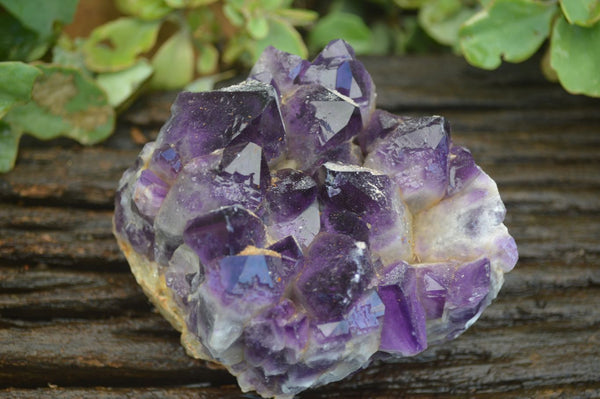 Natural Dark Purple Amethyst Clusters  x 3 From Mapatizya, Zambia - TopRock