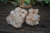 Natural Cascading Smokey Quartz Clusters x 2 From Luena, Congo - Toprock Gemstones and Minerals 