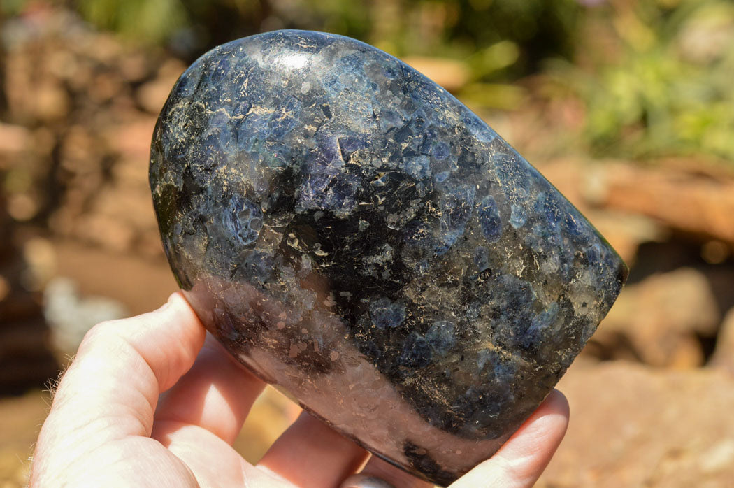 Polished Rare Iolite / Water Sapphire Standing Free Forms  x 3 From Madagascar - TopRock