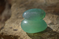 Polished Gemmy Emerald Fluorite Palm Stones  x 12 From Madagascar